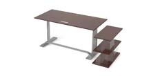Dark Bamboo Desk Side Shelf