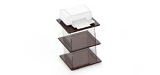 Dark Bamboo Printer Stand